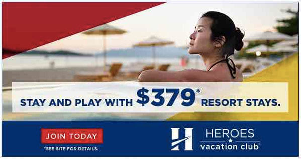 heroes vacation club promo code